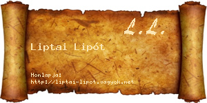 Liptai Lipót névjegykártya